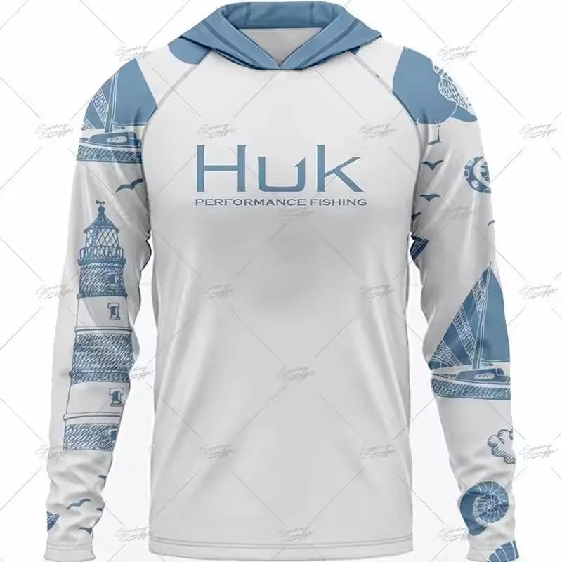 Mens Womens Quick-Dry UV Protection Hooded Fishing Shirt Lightweight Breathable Outdoor Performance Top