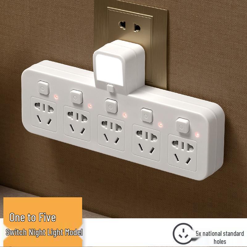 Wandmontierte Multifunktions-Steckdosenleiste mit Doppelsteckdosen