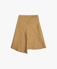 Hillioteu Demure Unbalance Stripe Skirt_Beige
