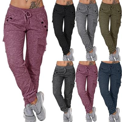 New High Quality Women's Fashion Casual Pants Loose High Waist Trousers Stretch Slim Track Pants