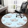 1PC shark star Non-Slip Floor Round carpet, Office, family, bedroom, Large Area Rug Indoor Rugs, Vibrant Colors-Z0483