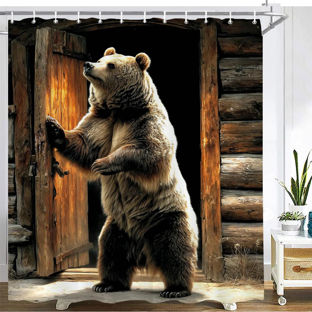 Forest Animal Pattern Shower Curtain Bath Curtain Printing Polyester fabric Bathroom Curtains for Home decoration curtain