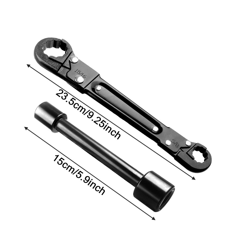 2 PCS Water Pipe Faucet Wrench Angle Stop Wrench Kit Double-Ended Pipe Wrench Household Sink Tap Spanner Removing Rings Tool