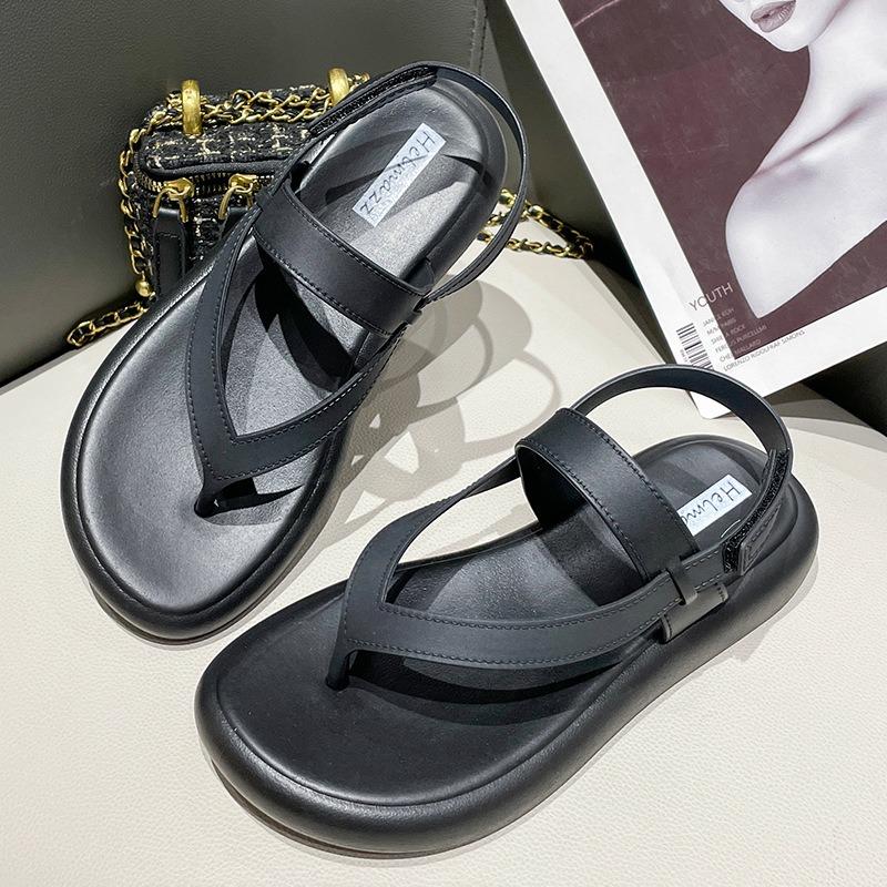 Sandalet kadın modelleri yaz dış giyim düz topuk yumuşak taban yaz dış giyim düz renk