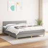 Vidaxl Letto Continentale Con Materasso, Grigio Chiaro, Tessuto, 180X200Cm