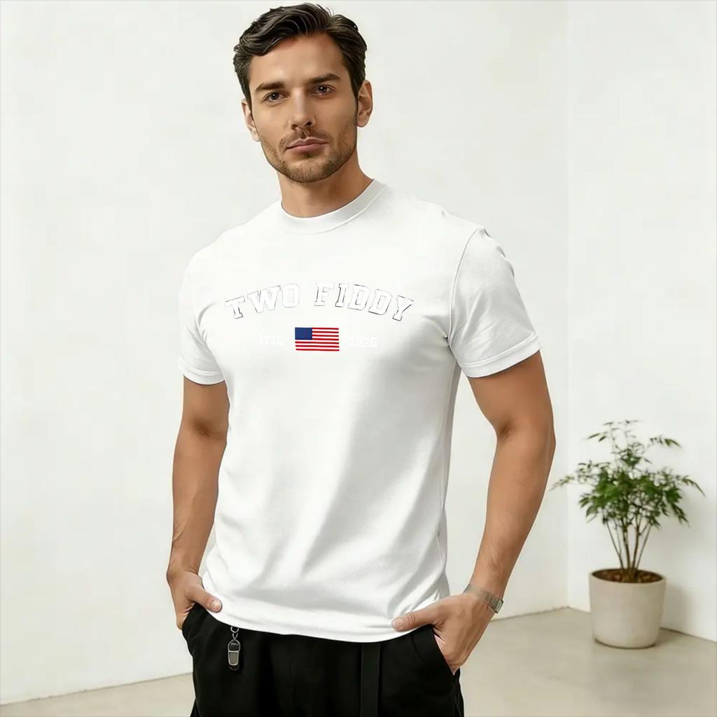 Two Fiddy TShirt Summer Cotton T Shirts For Unisex Trendy Cool Casual Tee Shirt Short Sleeve Vintage Tops
