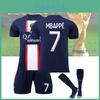 Premium Paris Saint-germain Soccer Jersey Set For Kids Messi Mbappe Neymar