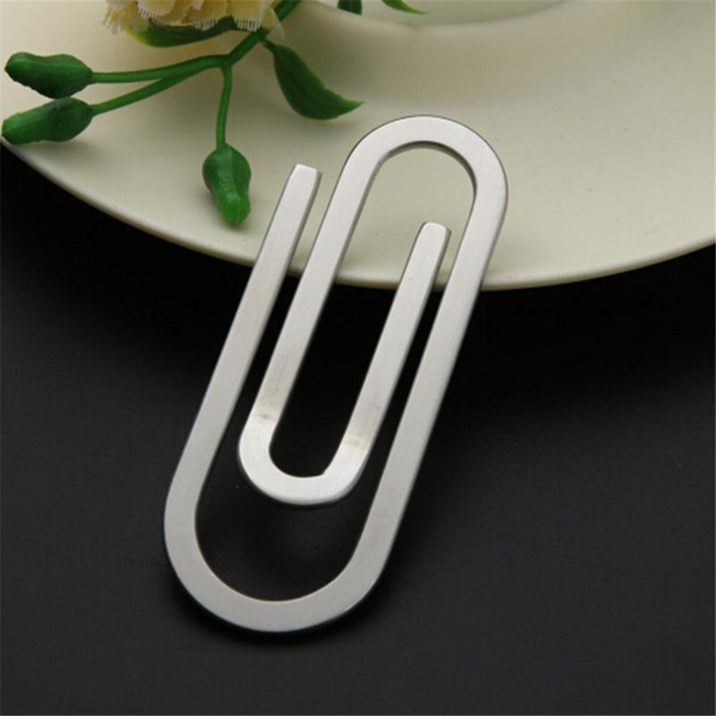 Geld Clips Creatief Roestvrij Staal Metalen Paperclip Houder Map Bankbiljet Hot Verkoop Clip Zilver 2025 Nieuw