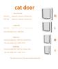 Security Lock Flap Door for Dog Cats Kitten ABS Plastic Small Pet Gate Door Kit Cat Dogs Flap Doors Dog Cat Accessories