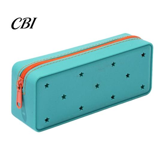 Supplies Bag Silicone Pencil Case, Cute Heart Star Shape Large Pouch, Case Soft Pen for Students, School Stationery Organizer