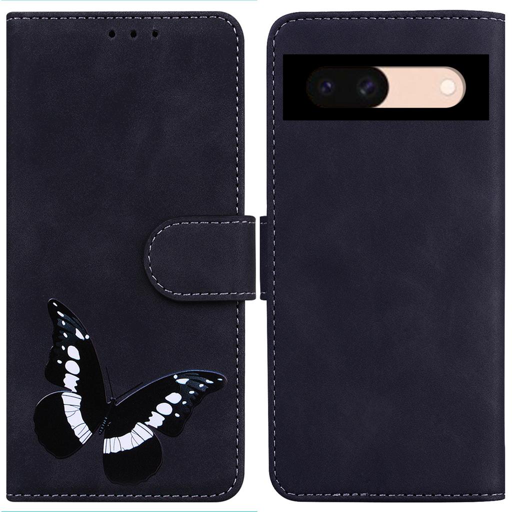 For Google Pixel 8a Phone Case Butterfly Printing Wallet PU Leather Stand Cover
