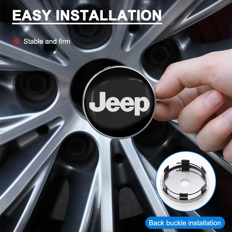 Car Rim Cover Decal Tire Wheel Center Hub Cap Sticker Emblem Decal For Jeep Grand Cherokee WK2 2011-2019 Wrangler YJ TJ JK JL