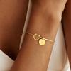 Popular bracelet gold 11-letter round bracelet opening adjustable jewelry