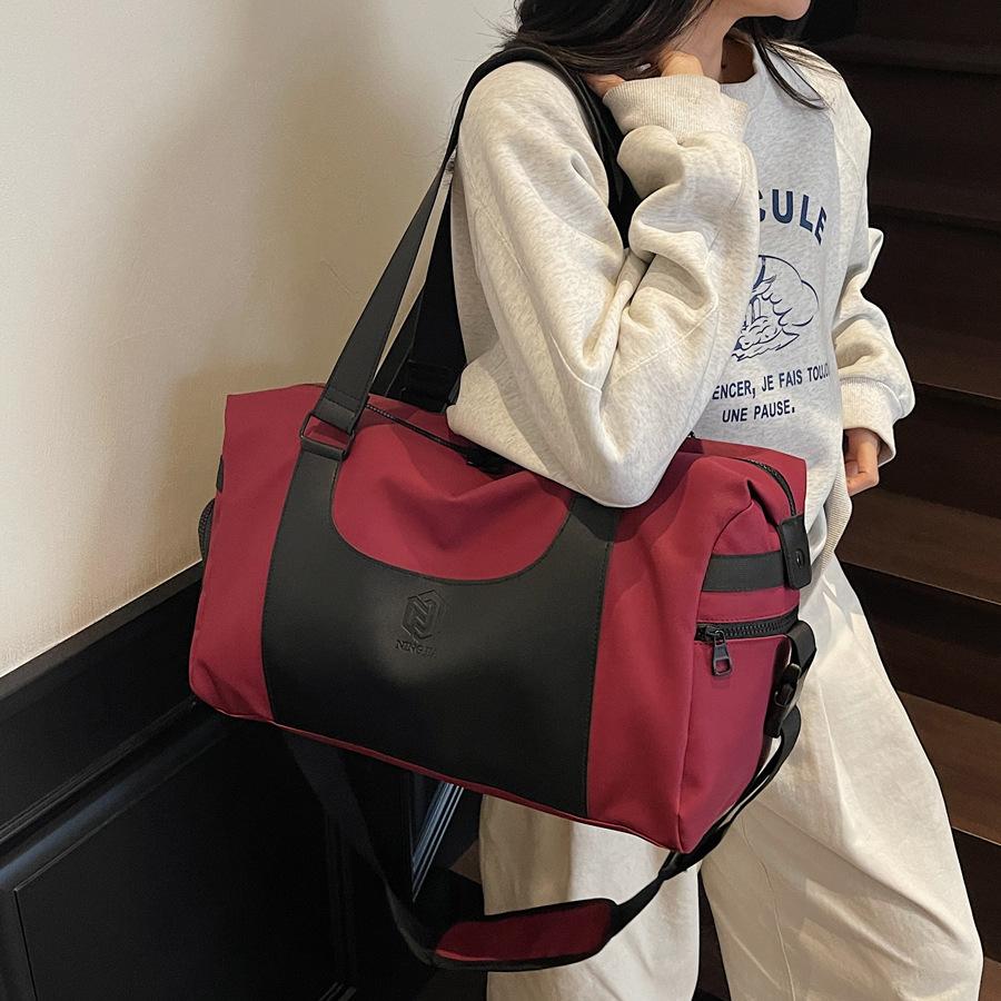 Fitness bag, men's and women's training, sports bag, hand luggage bag, short-distance travel bag, independent shoe compartment, swimming bag.