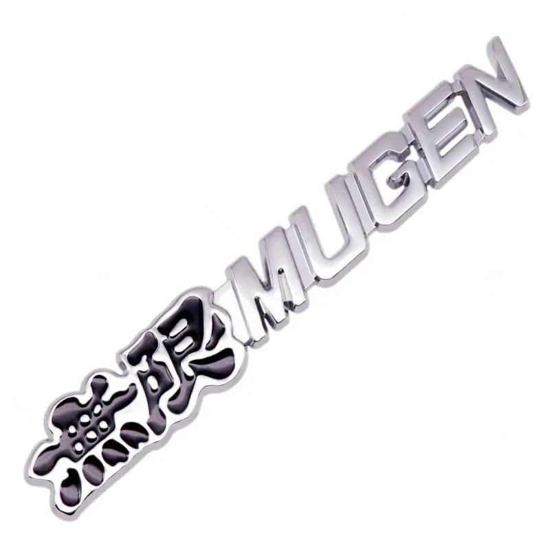 1Pc 3D Metal Mugen Logo Front Grill Rear Trunk Car Emblem Badge Sticker Decal For Accord Civic CRV Crosstour HRV City Jazz