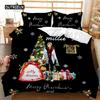 Christmas Duvet Cover Set Christmas Gift Bunny Candle Christmas Theme Bedding Set Double Queen King Size Polyester Quilt Cover