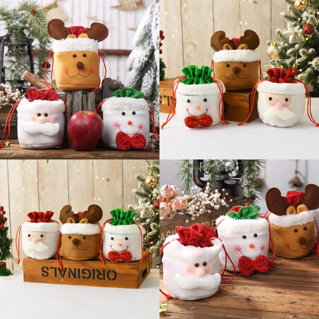 Stilvolle Weihnachts-Apfeltüten mit elegantem Kordelzugverschluss für süße Überraschungen