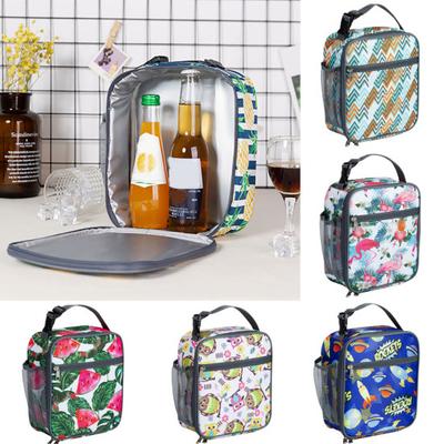 Portable Flamingo Cactus Dinosaur Thermal Insulated Food Pouch Bento Lunch Bag