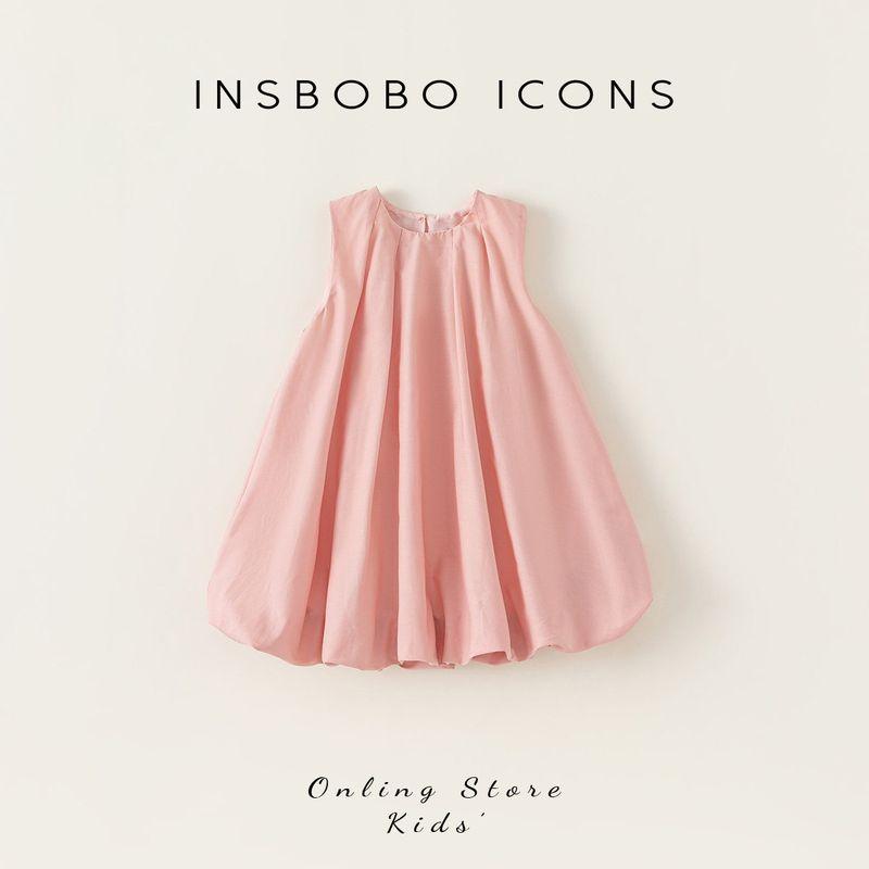 Insbobo Girl Western Style Spring & Fall Dress Pink 100
