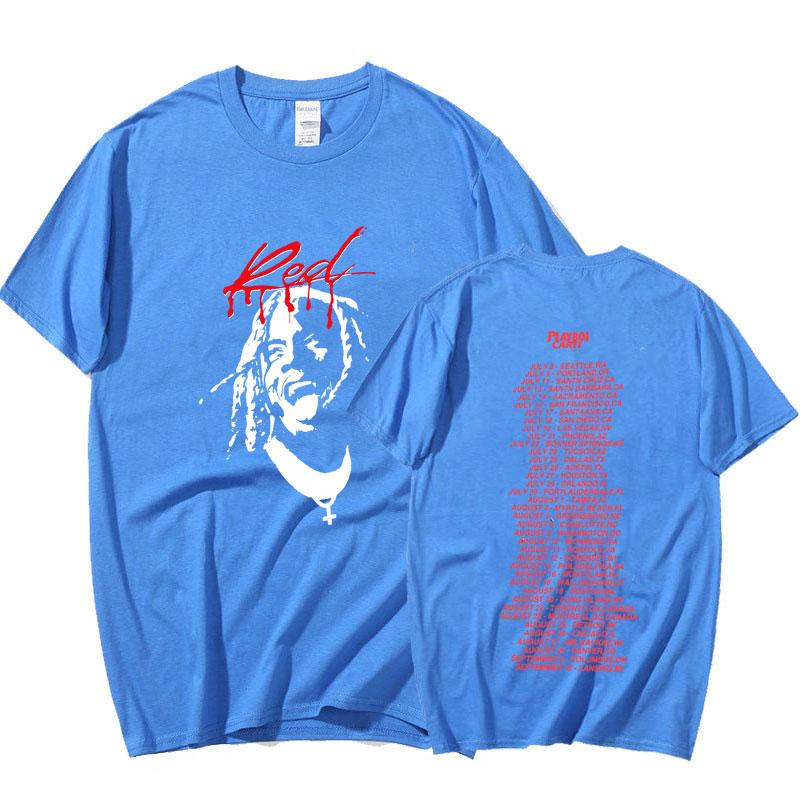 Playboi Carti Music Album Whole Lotta Red Print T-shirt Men's Clothes Vintage Rapper Hip Hop T Shirt Summer Casual Tops