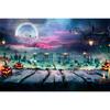 Halloween Decor Backgrounds for Photographs Horror Night Moon Wooden Board Pumpkins Lights Adults Kids Portrait Photo Backdrop