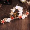 Light Colors Bridal Headwear Plastic Earrings Hairpin Set  Wedding Ceremony