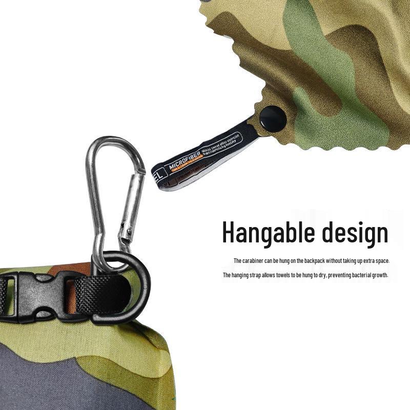 Tragbares Schnelltrocknendes Mikrofaserhandtuch und Wasserdichte Tasche für Outdoor-Sport, Reisen und Geschäftsreisen