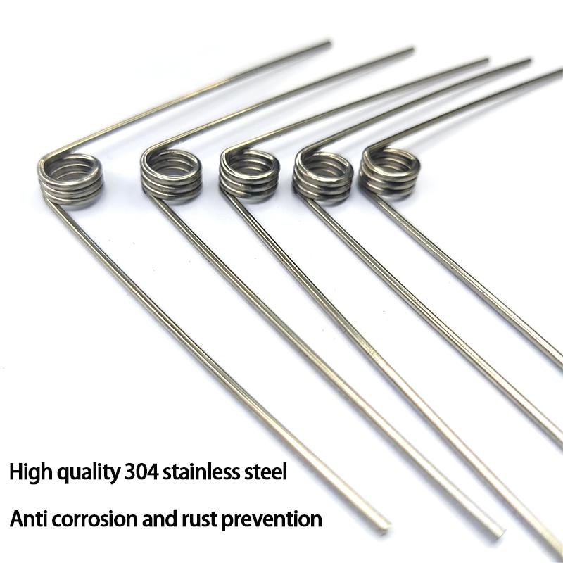 Wire diameter 1.5mm 304SUS Left Torsion Spring Return And Reset V-shaped Spring Left Rotation Spring laps1/2/3/4/5lap 5PCS