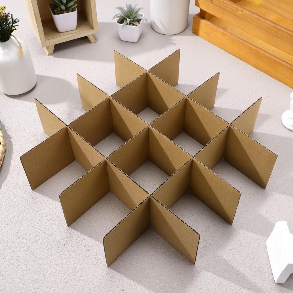 5Set Box Cardboard Divider Kit: 13x3in Shipping Cardboard, 4x4 Packing Glass Divider Packing Box Tray Corrugated Paper