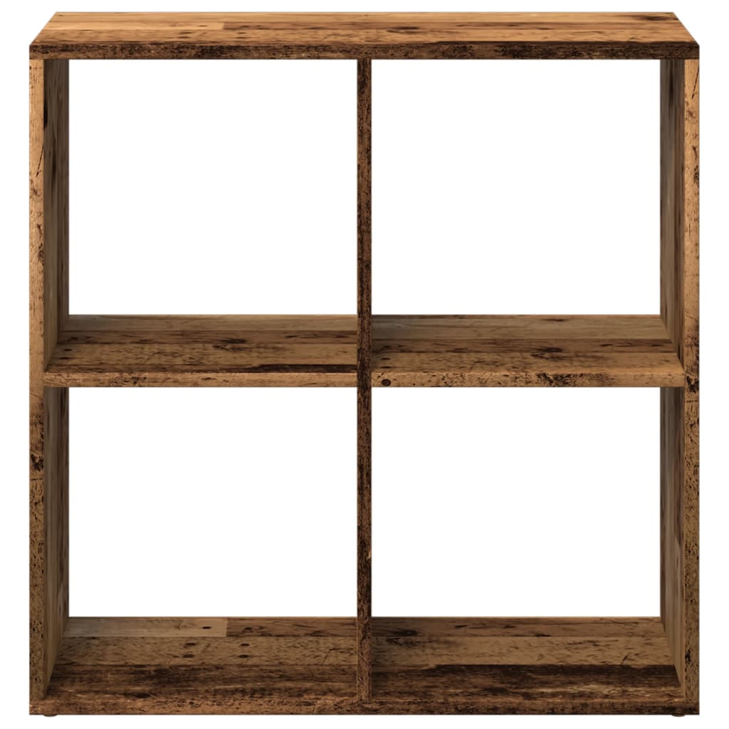 vidaXL Raumteiler-Bücherregal Altholz-Optik 69,5x29x69,5 cm