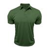Men's Summer Solid Color Quick-drying Lapel Short-sleeved Sports T-shirt Tops