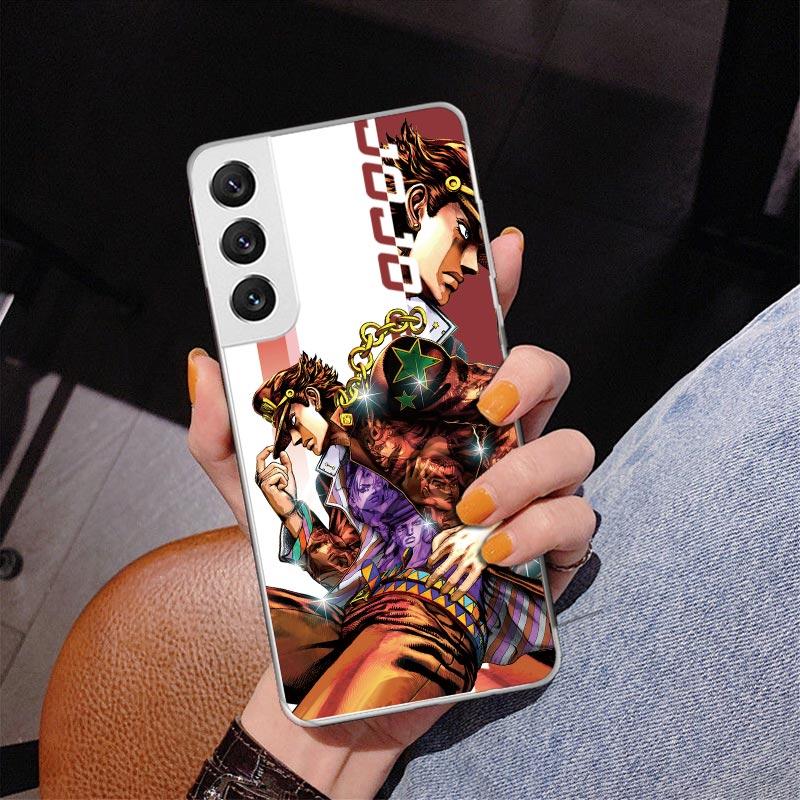 JoJo Bizarre Adventure Anime Phone Case For Samsung Galaxy S24 S25 Edge S26 Ultra S23 S22 S21 Plus S20 FE + Personalized Print C