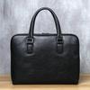 Vintage Men's Briefcase Top Layer Cowhide Casual Handbag Leather Business Shoulder Messenger Bag Brown 14 Inch Laptop Bag NZPJ