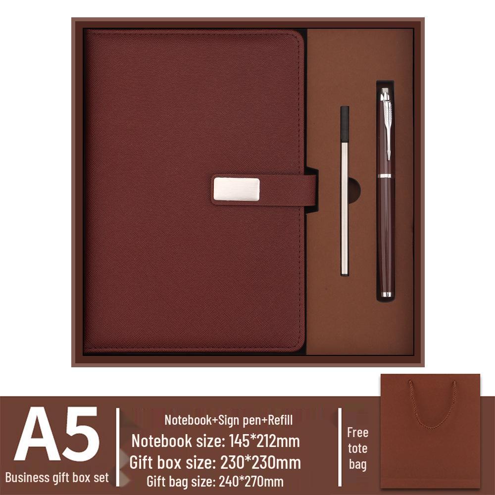 A5 Suede Sheepskin Notebook with Custom Gold & Silver Logo Hot Stamping for Business Meetings