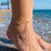 Braccialetto cavigliera sottile Effie Queen in acciaio inossidabile per gamba da donna Moda Estate Spiaggia Gioielli per Piede Cavigliere Minimaliste CZ Regalo