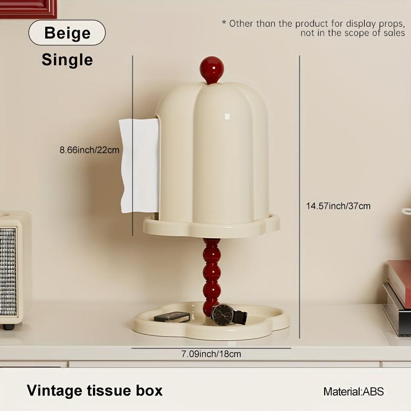 Elegante Caja de Pañuelos Retro Francesa - Portarrollos de Café de Lujo con Tapa, Diseño Contemporáneo para Almacenamiento en la Sala de Estar, Cestas, Contenedores y Recipientes