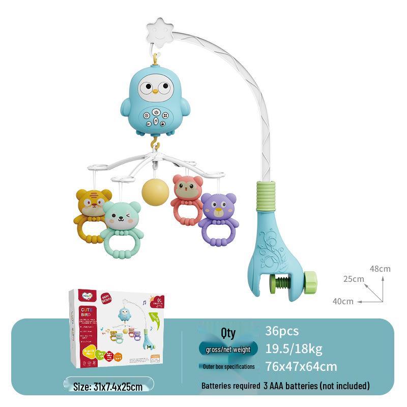 Многофункциональная вращающаяся музыкальная мобильная игрушка на кроватку – Успокаивающая игрушка для новорожденных