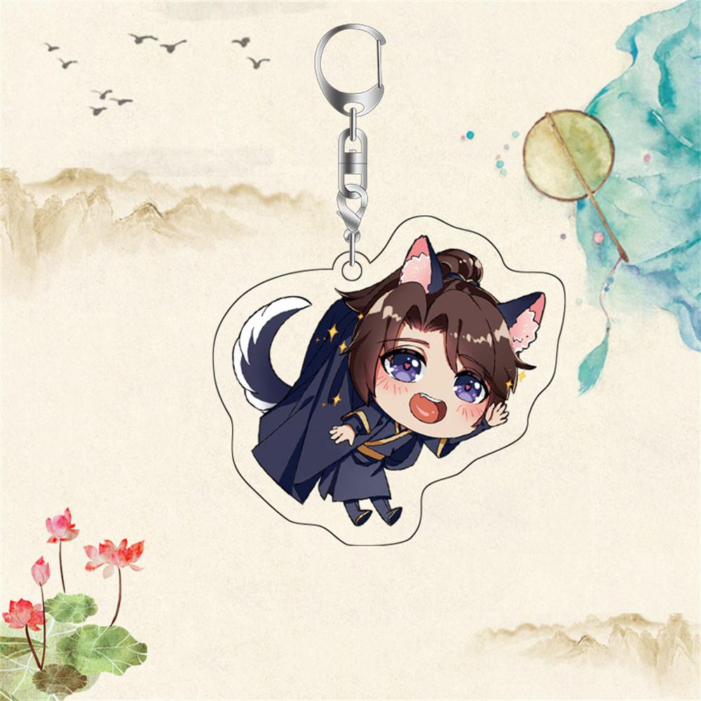 6cm Cute Anime Scum Villain Self Saving System Acrylic Keychain Shen Qingqiu Luo Binghe Cosplay Bag Pendant Decoration Toys Gitf