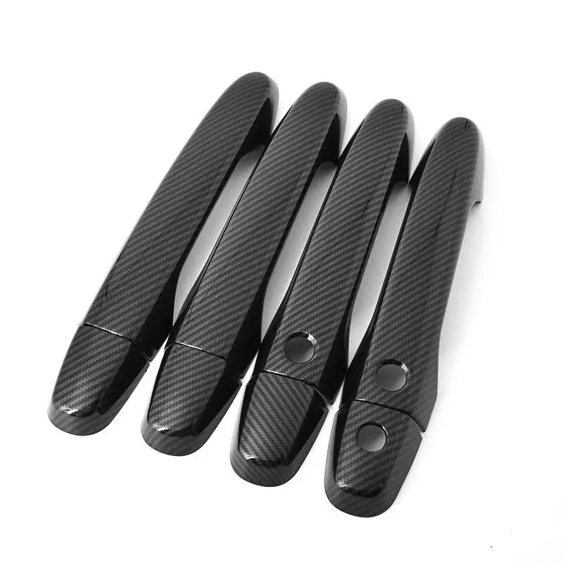 For Honda JADE 2014 2015 2016 2017 2018  ABS Chrome Carbon Fiber Black Door Handle Cover Trim Sticker Car Styling Accessory