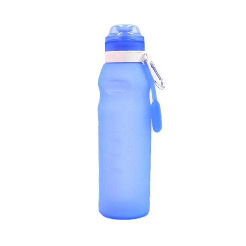 600ml Sammenleggbar Drikkeflaske Kjele Kopp Silikon Reise Utendørs Sport Sykkel Sykling Tilbehør