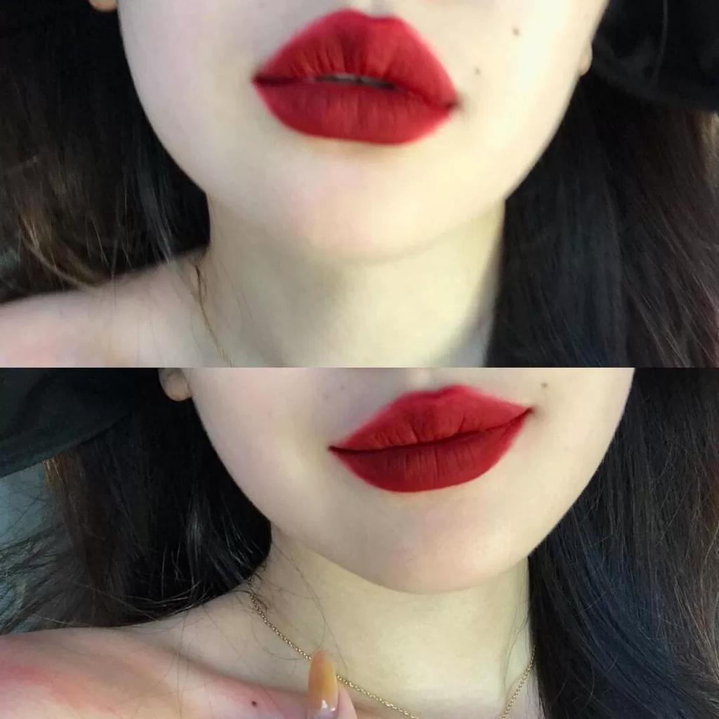 Retro Red Lips~Lip Glaze, Rust Brown Lip Mud, Matte Finish, Long-Lasting, Non-Fading Nude Lipstick for Students Without Makeup