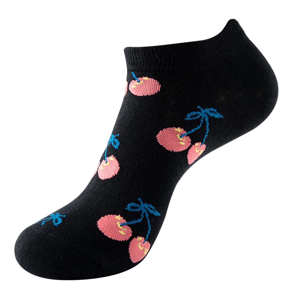 Fashion Funny Men's Hip Hop Harajuku Cartoon Cotton  Fruit Animal Beer Food Happy Casual Business Short Socks Gift Dropship