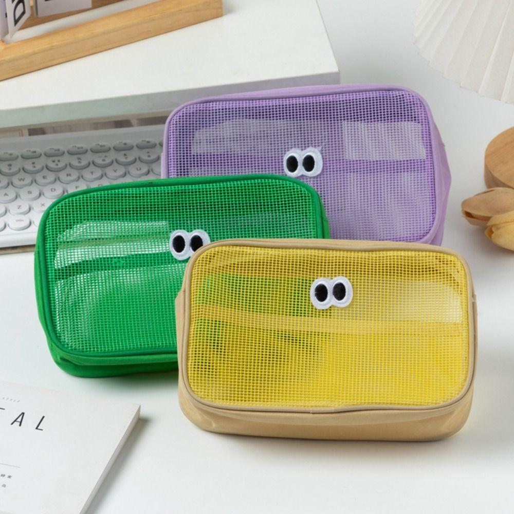 

Travel Mesh Cosmetic Bag Nylon Cosmetic Cases Fashion Makeup Bags Women Girls