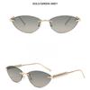 Ladies Sunglasses, Rivet Triangle Cat Eye Sunglasses, Frameless Fashion Sunglasses