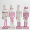 Pink King Wood Walnut Cracker Puppet Soldier Christmas Decoration forXmas Decor NewYear Gift