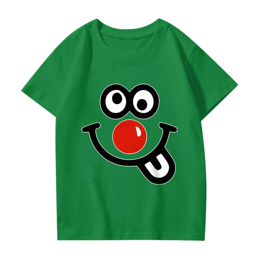 Modische Rundhals-Kurzarm-Arbeitskleidung bedruckte Oberteile für Kinder-Sommeroberteile