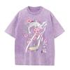 2026 Vintage Washed Black Japanese Koi Fish Samurai Sword Cherry Blossom Graphic T Shirt Bushido Kanji Retro Streetwear Oversize
