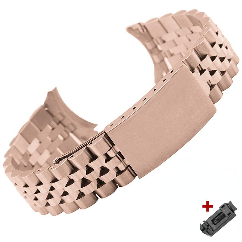 18/19/22mm/20mm Stainless Steel Luxury Strap For Rolex For Huawei GT6/5 Pro 46mm band Metal Solid Watch loop For Seiko Bracelet