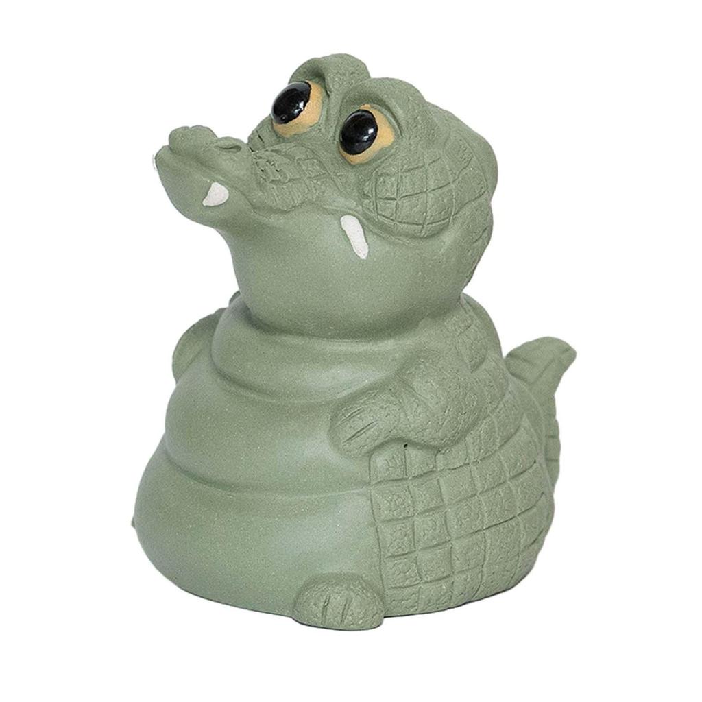 Crocodile Figurine Statue Tea Pet Sculpture Collectible Desktop Ornament Animal