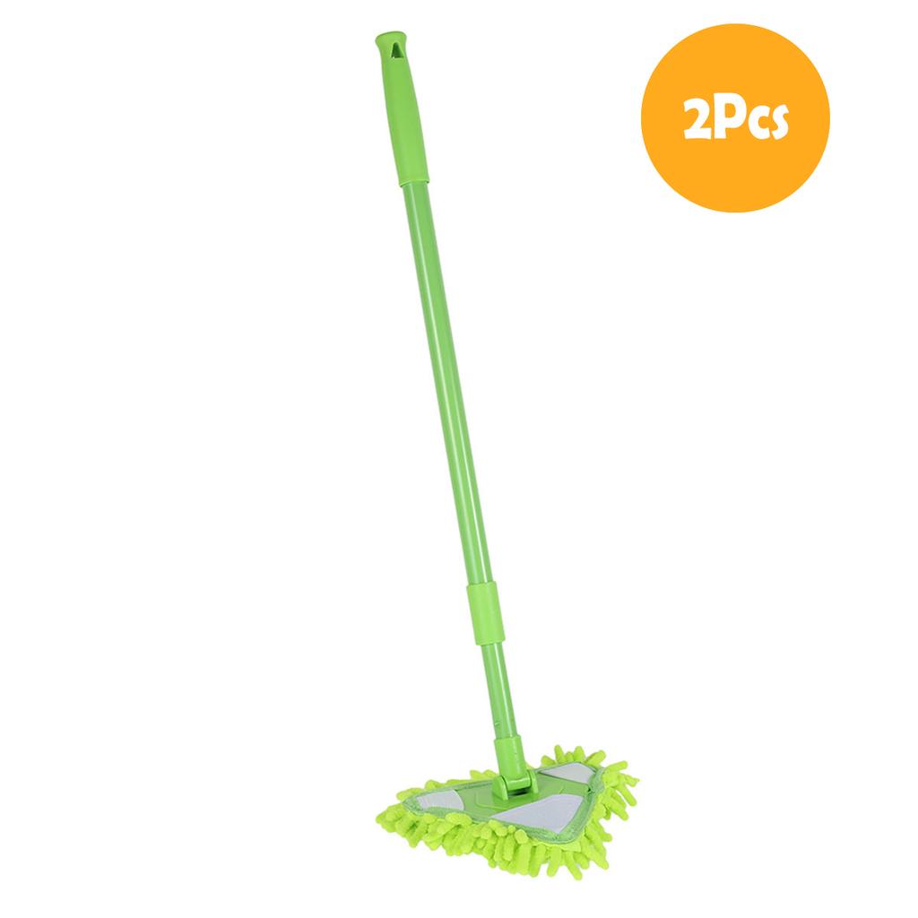 Triangular Cleaning Mop 180 Degree Rotatable Home Wall Ceiling Floor Cleaning Wash Tool Room Kitchen Clean Brush Bed Bottom
